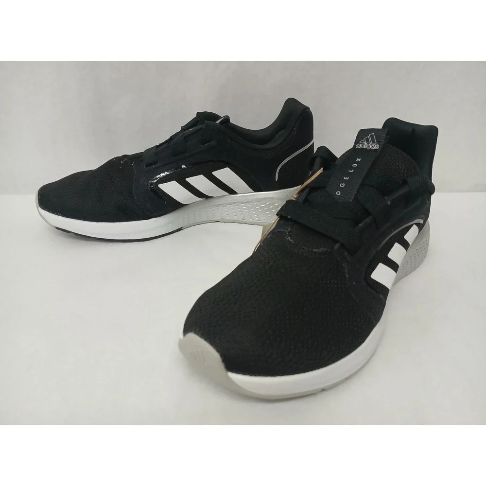 Adidas Women's Edge Lux 5 Running Shoes GX0588 Black Matte‎ Silver Sz 6.5